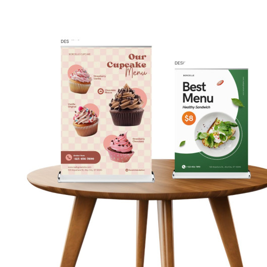 Branded Table Top Pull Up Banners Setup
